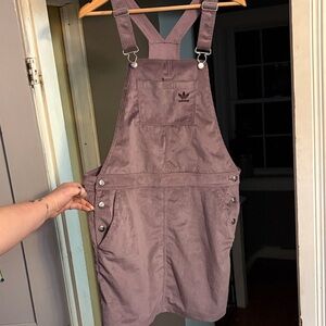 Adidas M Mauve Corduroy Overall Dress